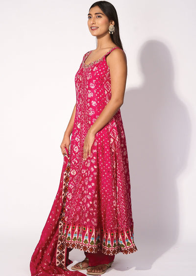 silk anarkali Set