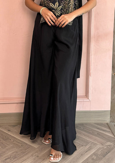 Black Chinnon Sharara set
