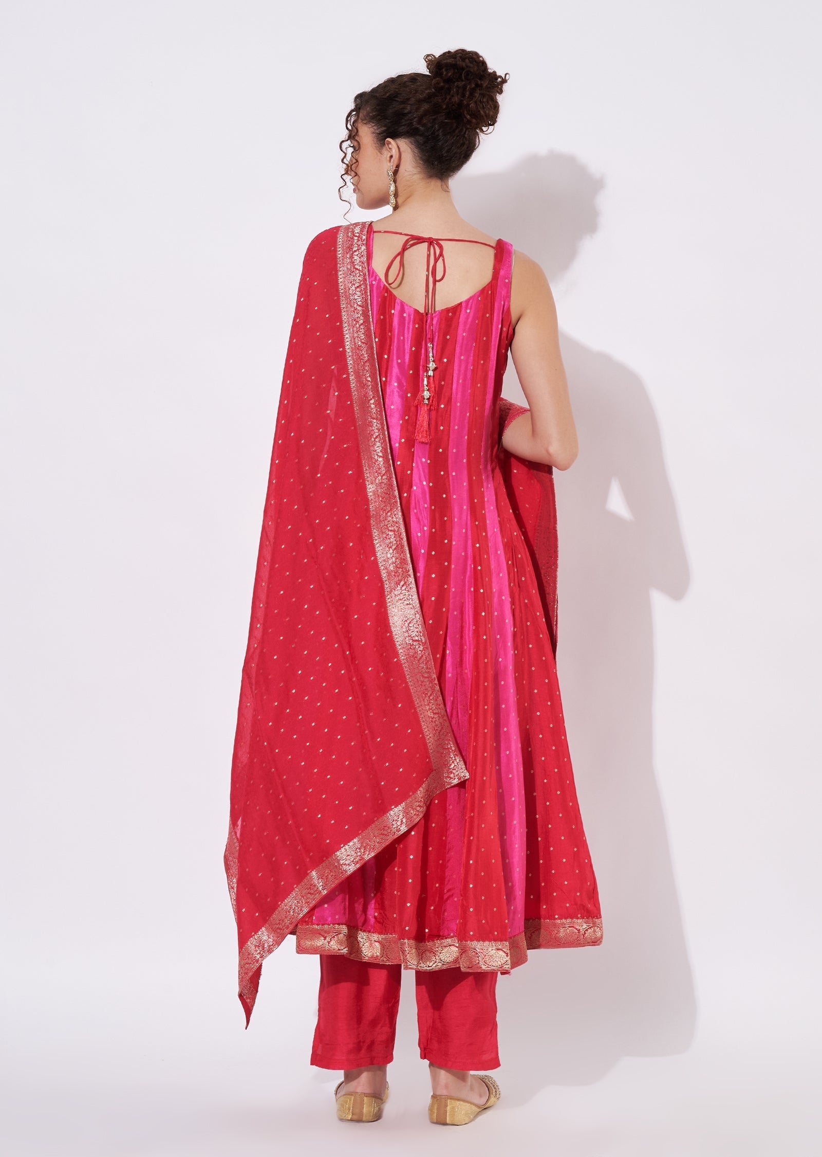 Pink Silk Anarkali Suit