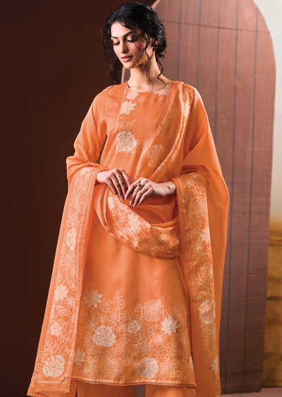 Orange Kota Straight cut Suit