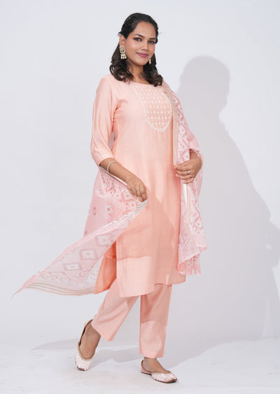 Peach Gold Straight cut Suit