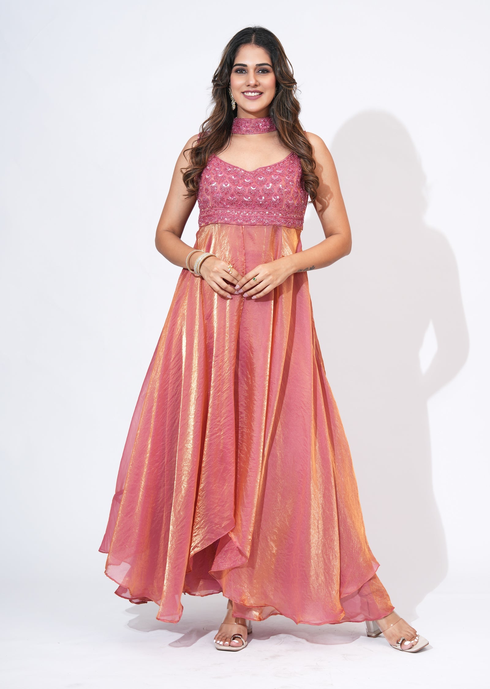 Light Pink Anarkali set