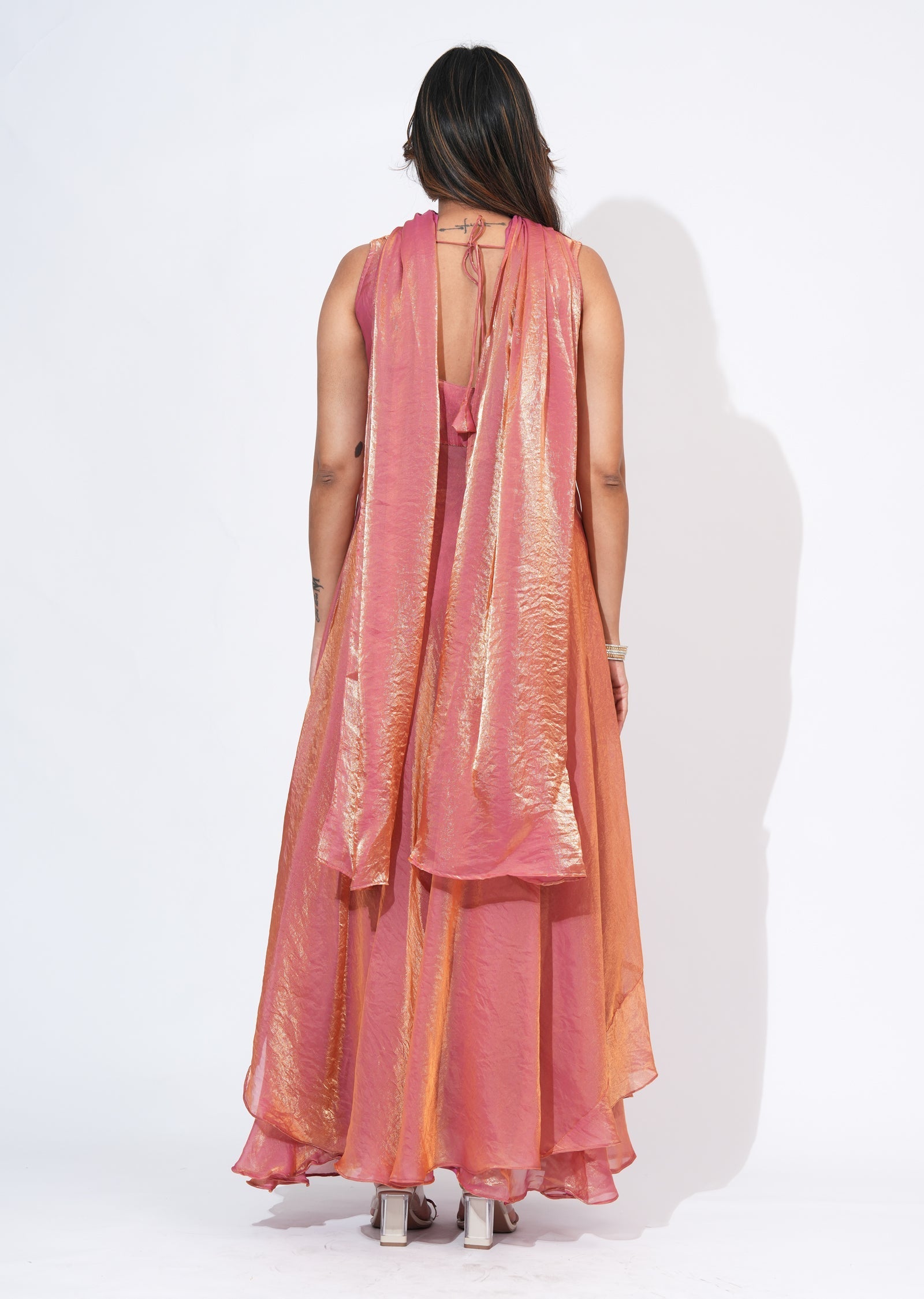 Light Pink Anarkali set