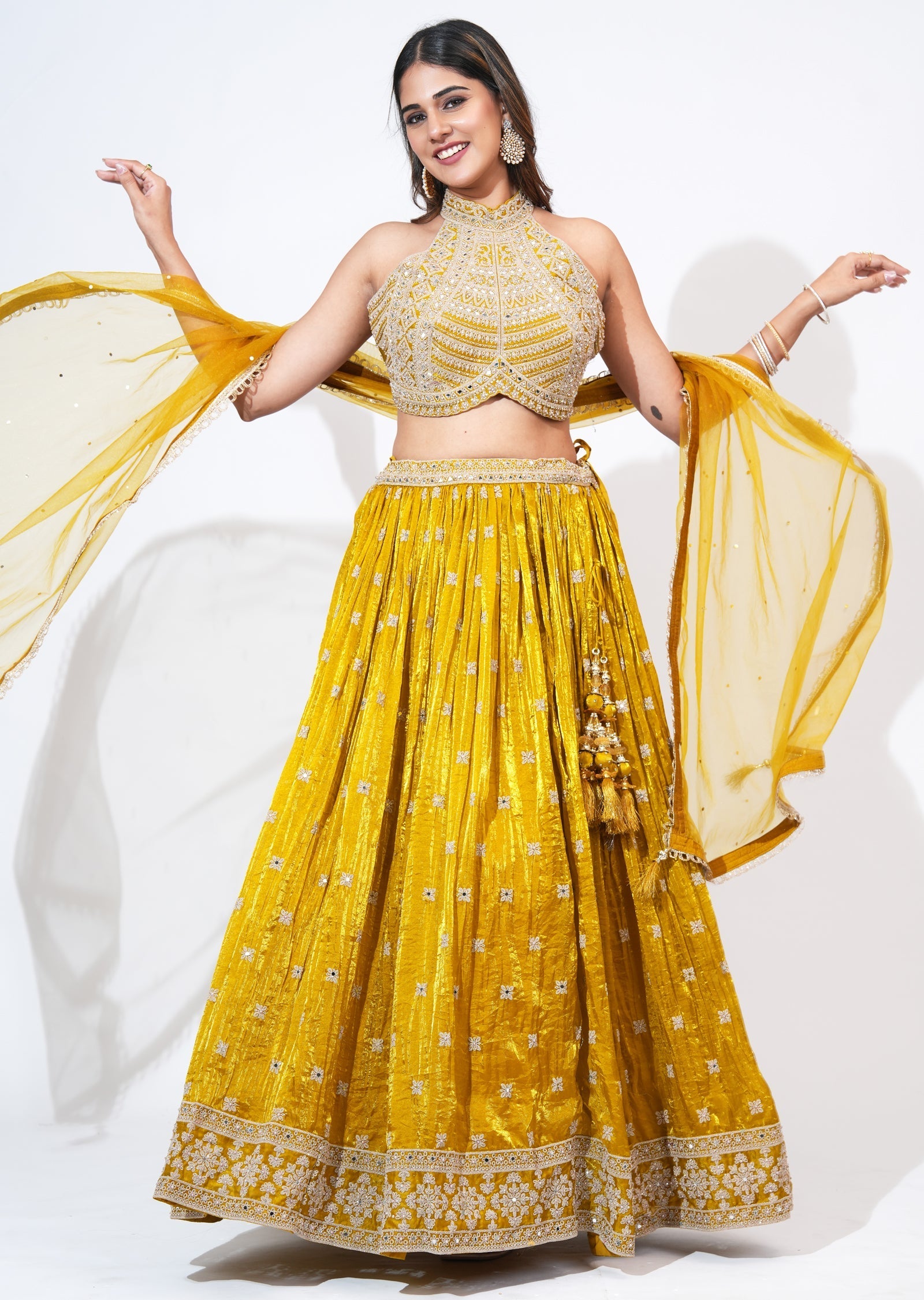 Mustard Lehenga Set