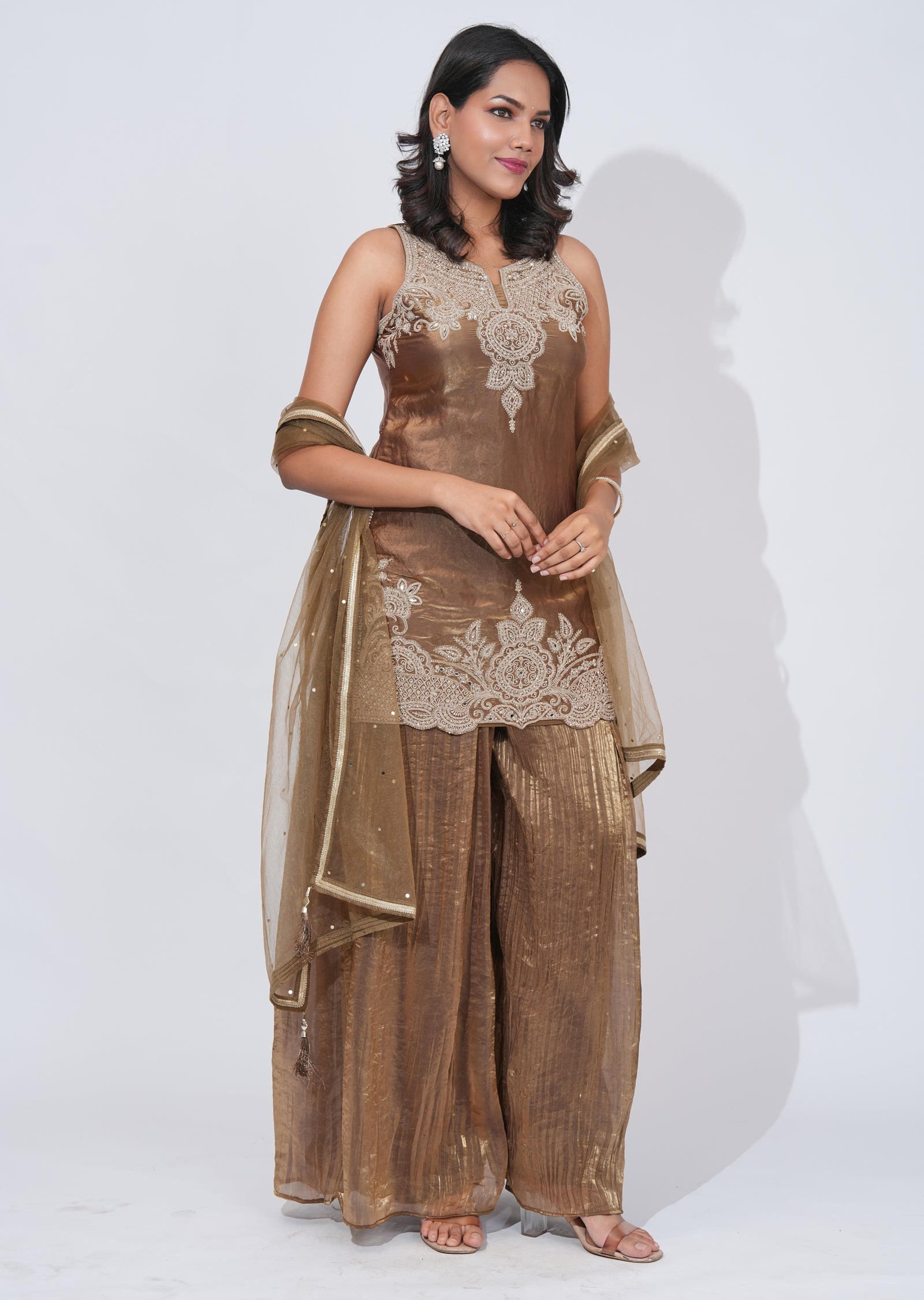 Green Sharara Set