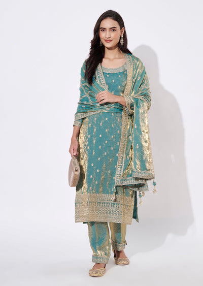 Dusty Green Straight Cut Suit