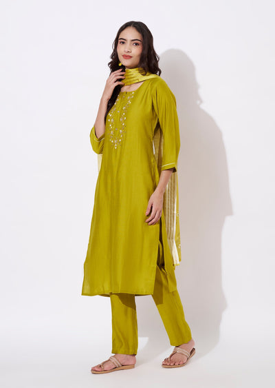 Mustard Gold Straight cut suit