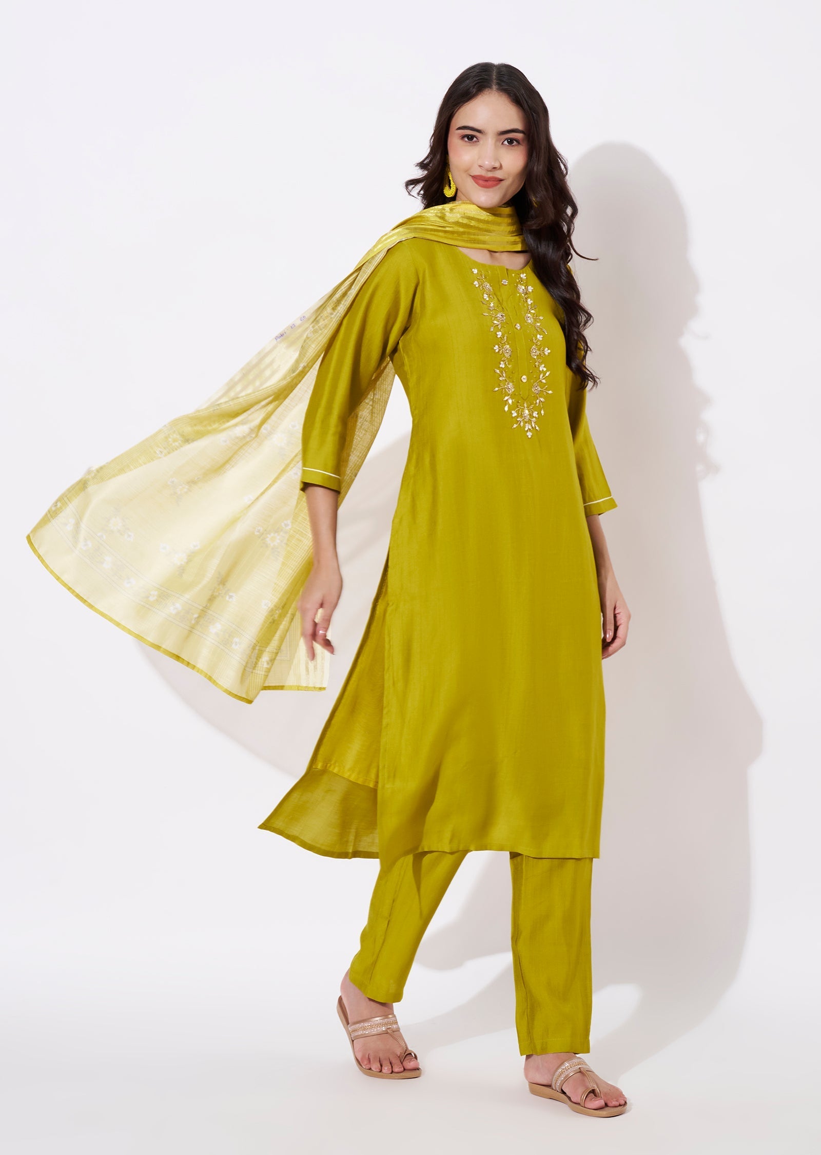 Mustard Gold Straight cut suit