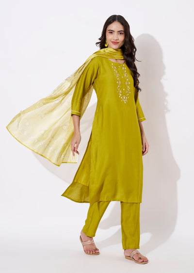 Mustard Gold Straight cut suit