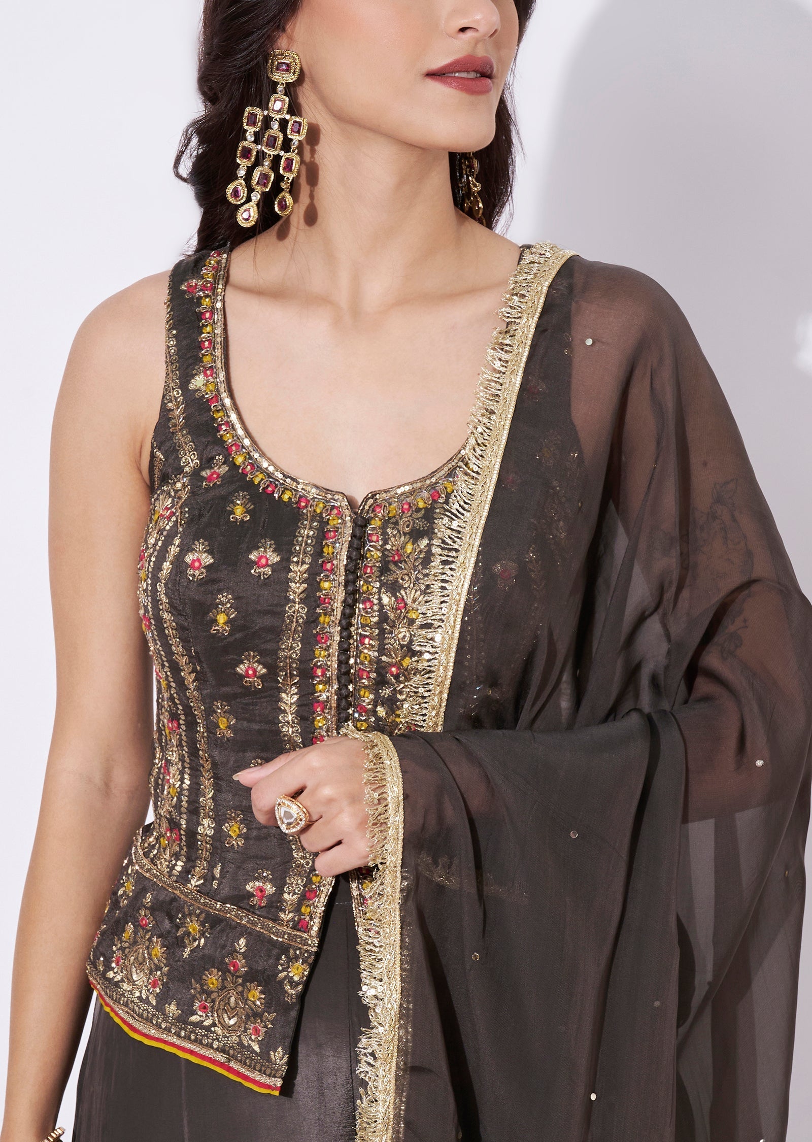 Mouse Silk Sharara Set