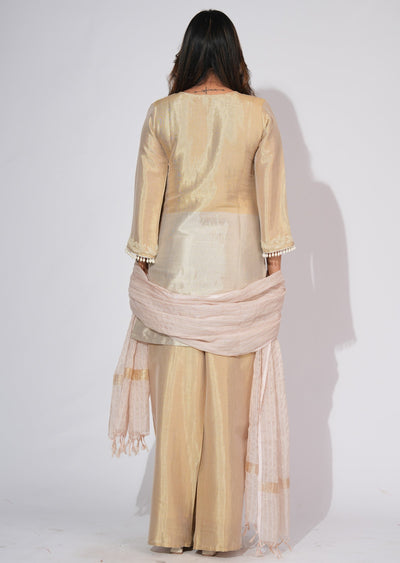 Gold Tissue Straight cut suit