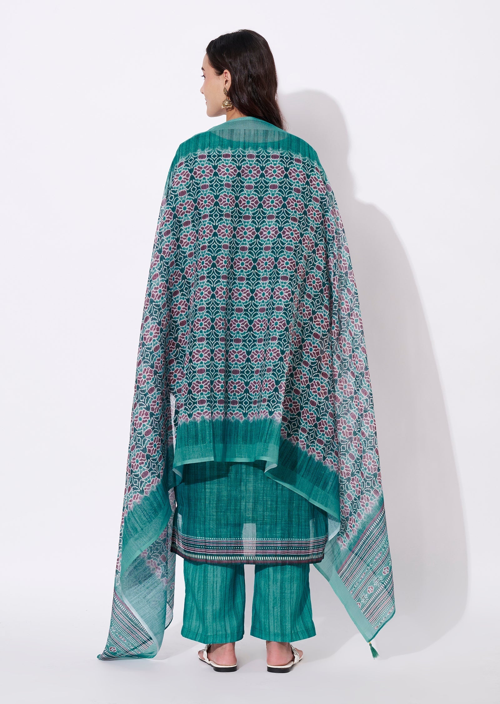 Dusty Green Tussar Straight cut suit