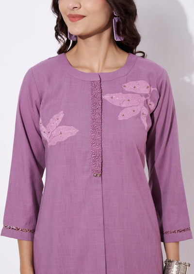 Dark Onion Pink Gold Straight cut suit