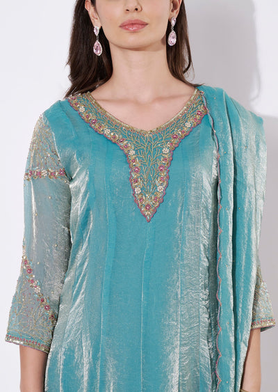 Dusty Green Jimmy Choo Anarkali Suit