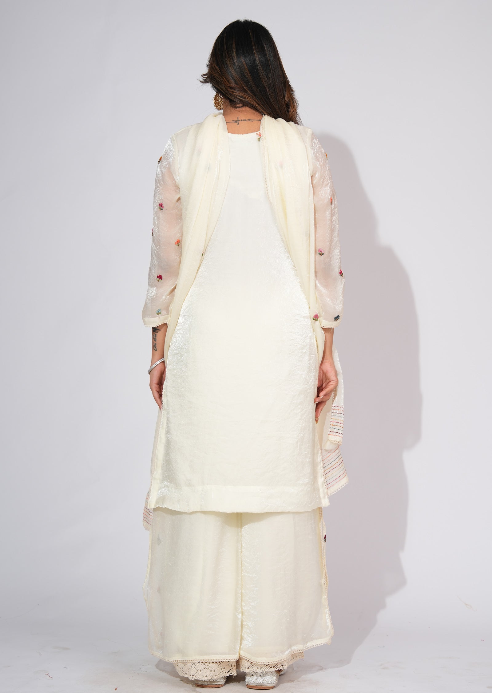 Cream Sharara set