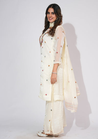 Cream Sharara set