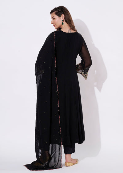 Black Georgette Anarkali Suit