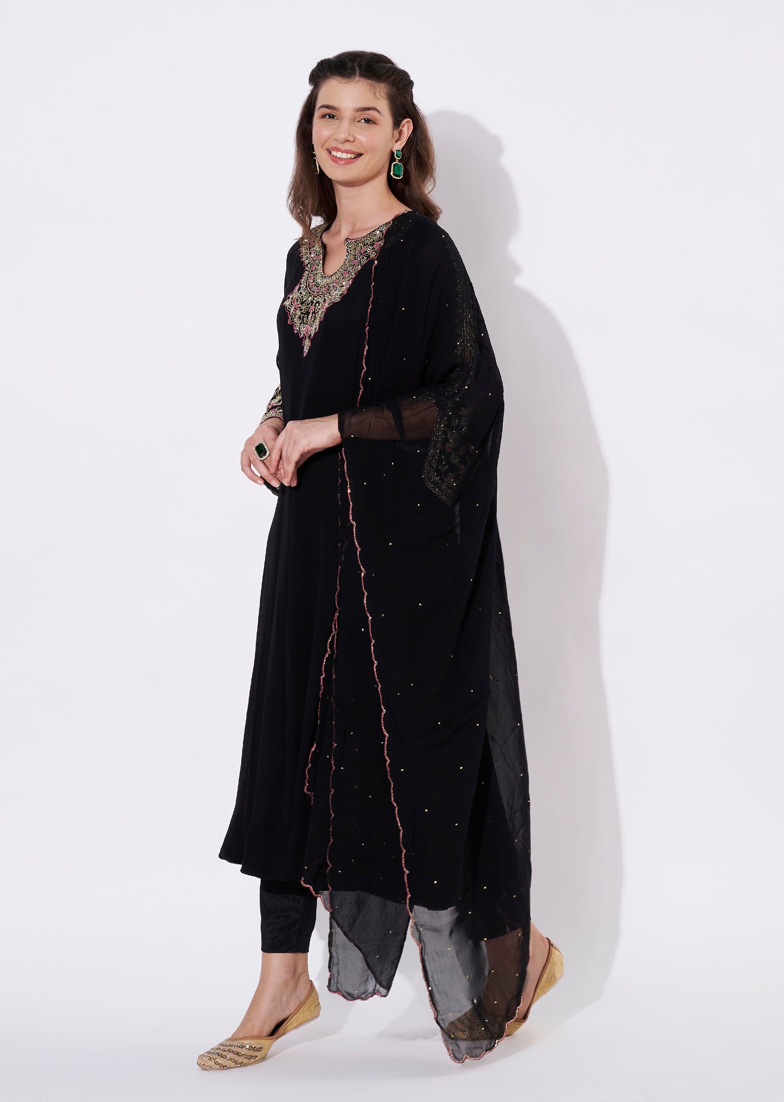 Black Georgette Anarkali Suit