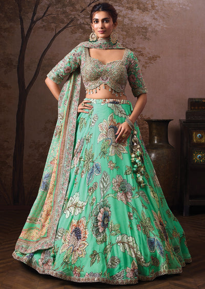 Sea Green Lehenga Set