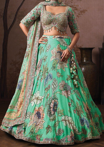 Sea Green Lehenga Set