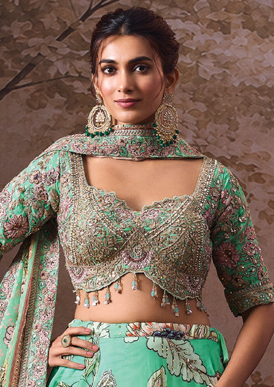 Sea Green Lehenga Set