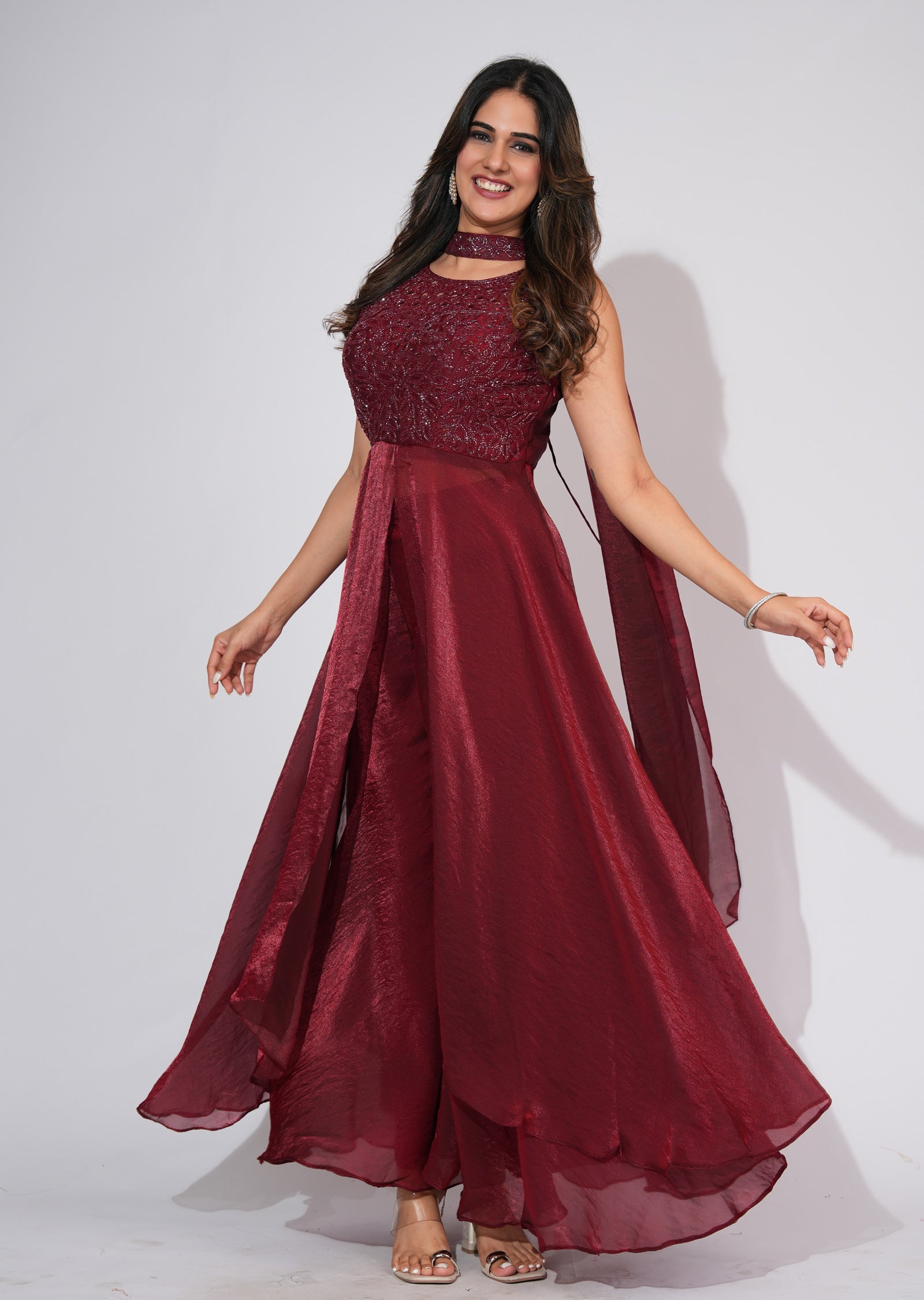 Maroon Anarkali Suit