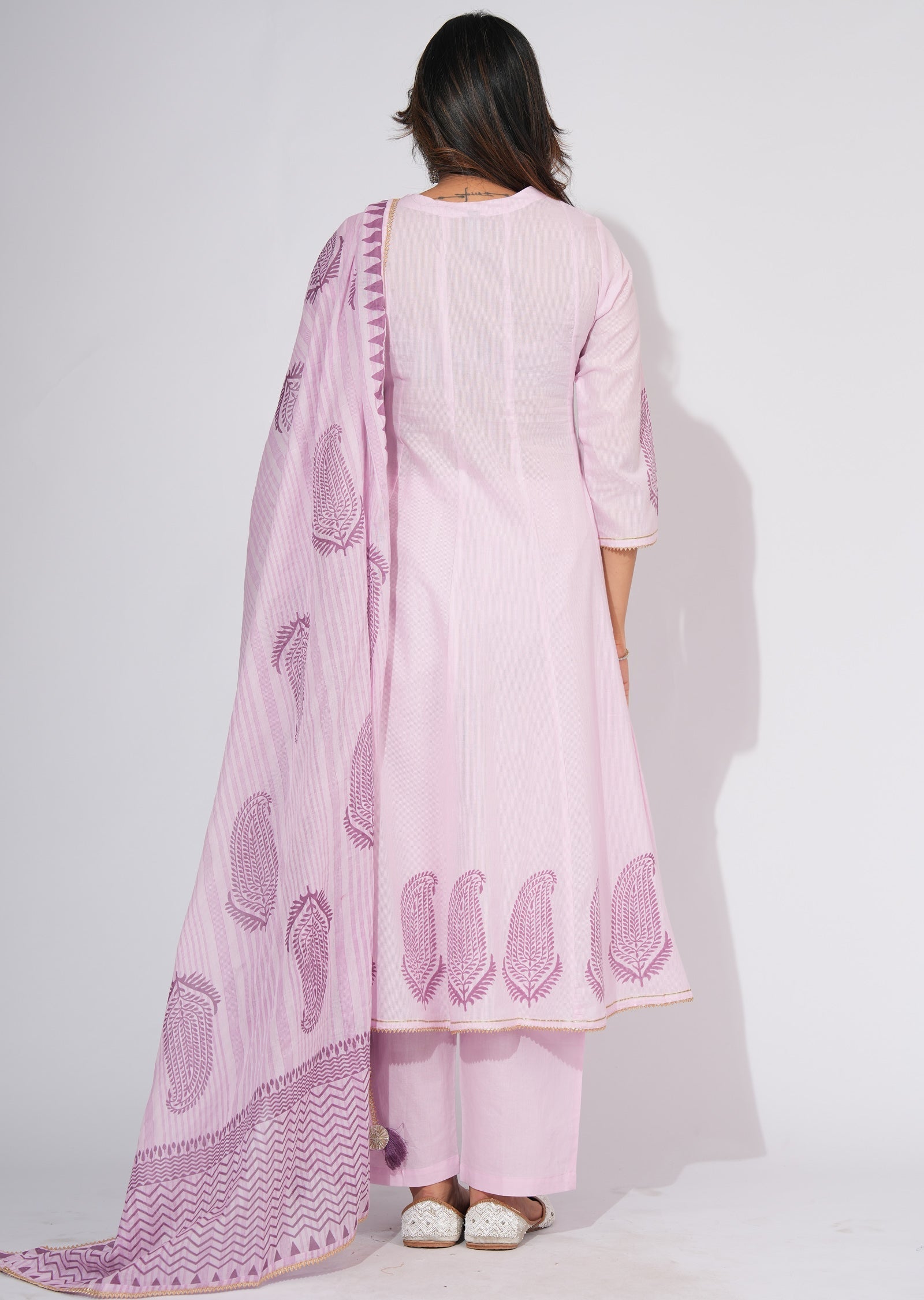 Lylac Cotton Anarkali Suit
