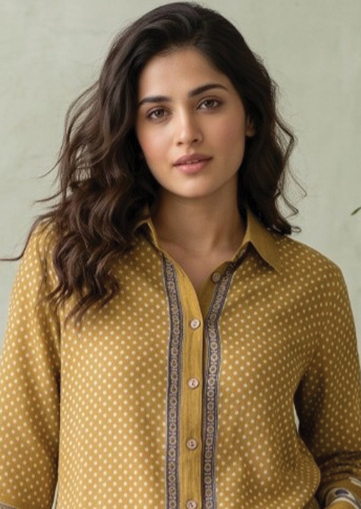 Mustard Muslin Short kurti