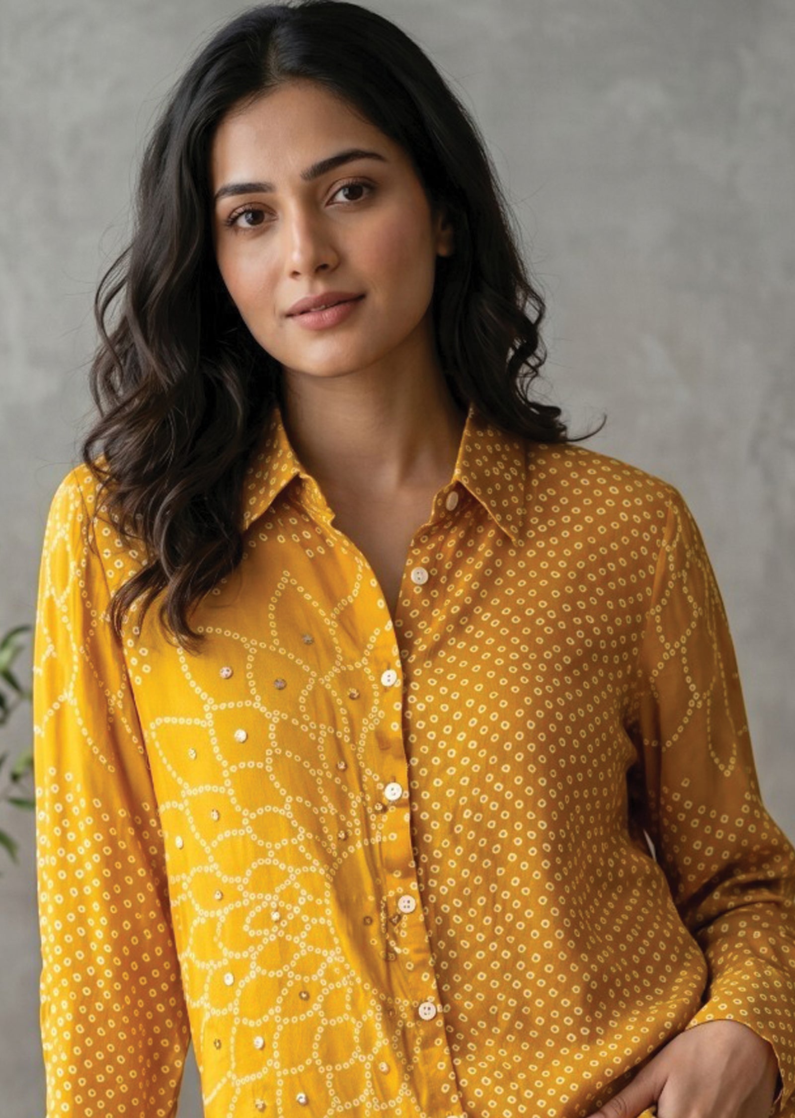 Mustard Muslin Short kurti