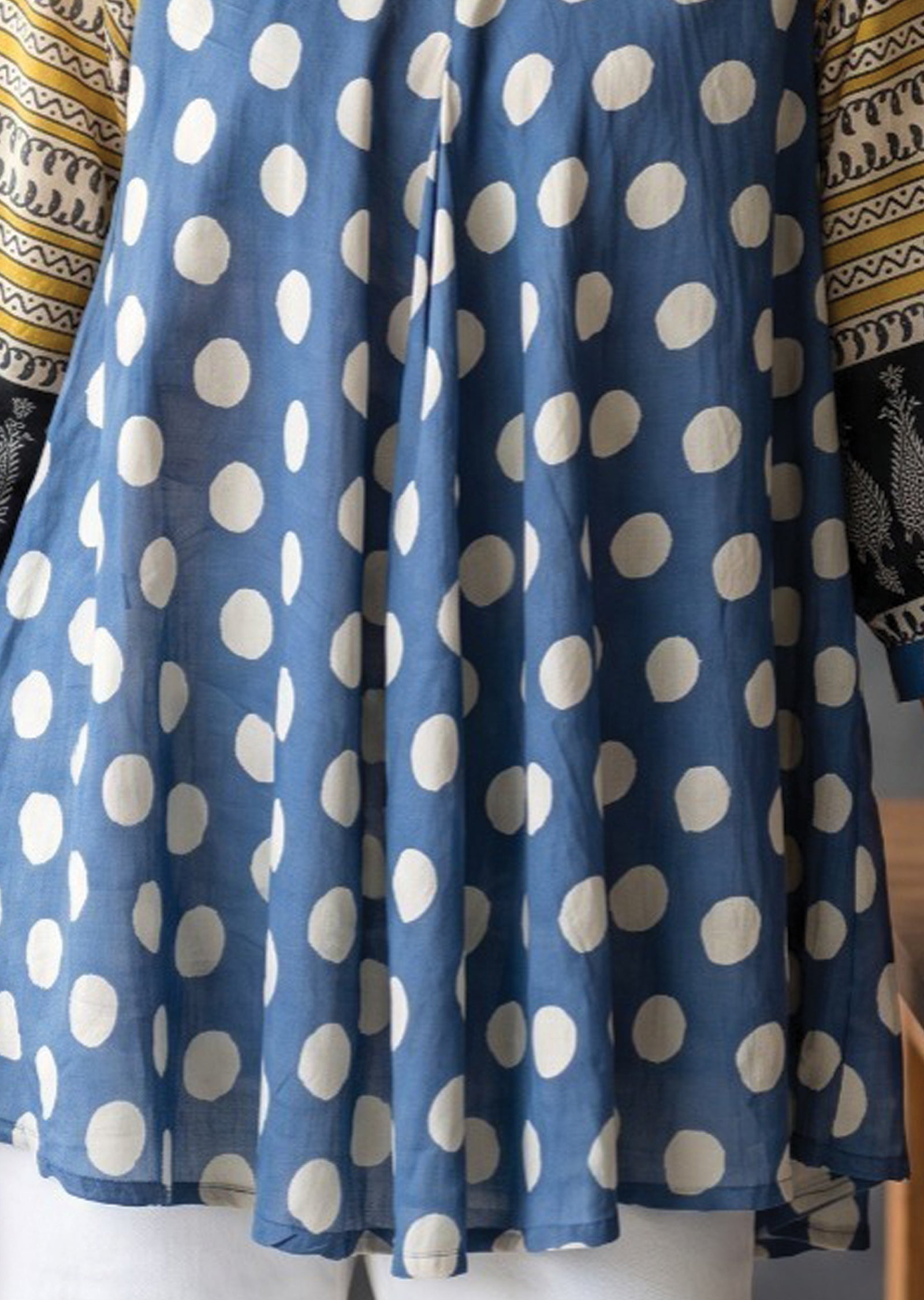Navy Blue Muslin Short kurti
