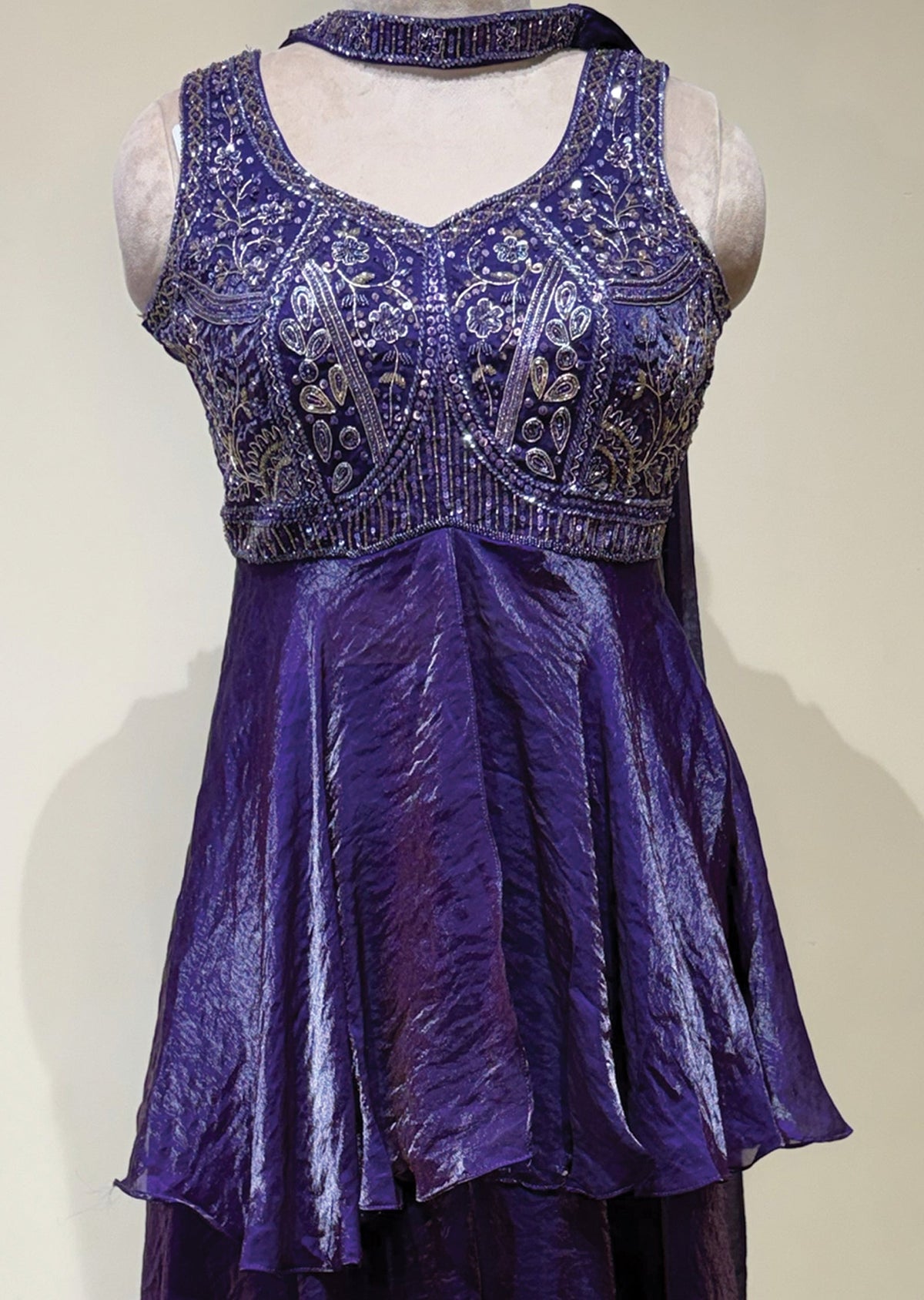 Purple Sharara Set