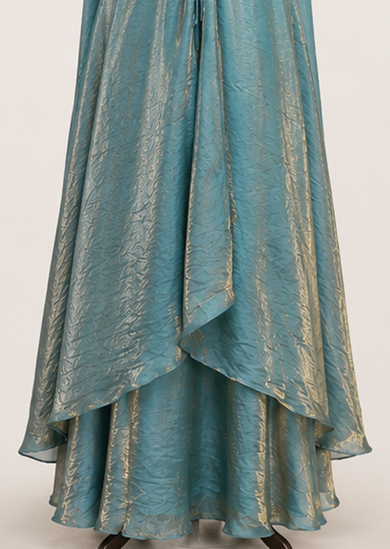 Dusty Bllue Indowestern Set