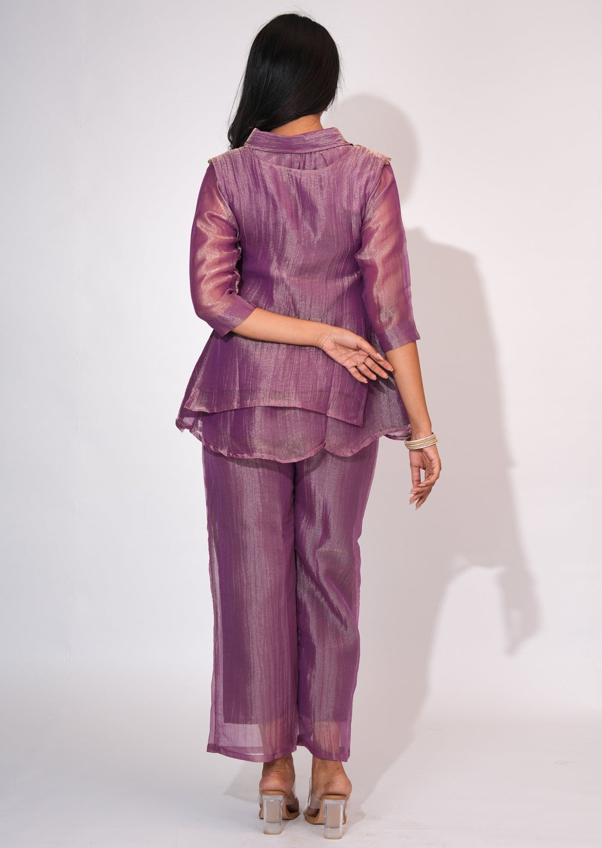 Purple Salsa Fusion wear kurti set