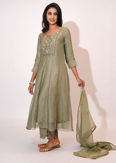 Dusty Cream Salsa Anarkali suit