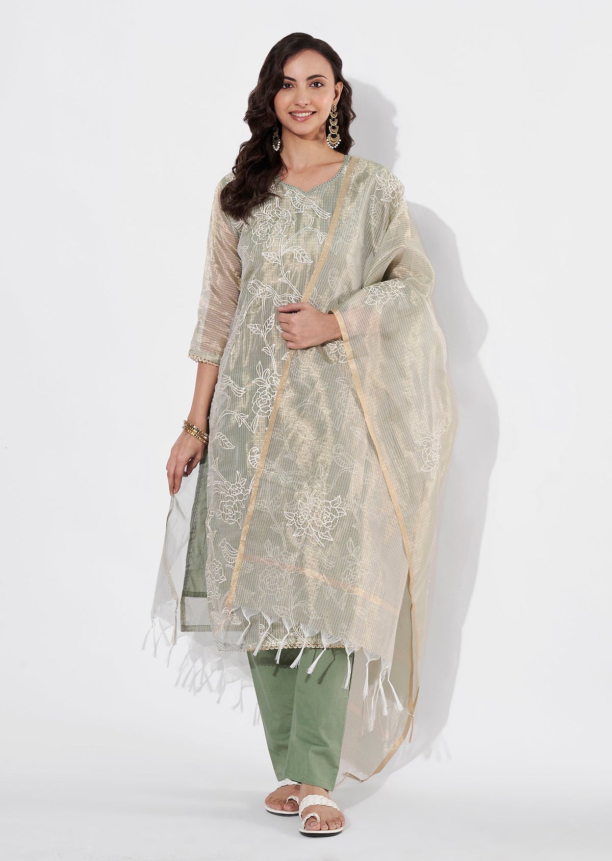 Dusty Green Kota Straight cut suit