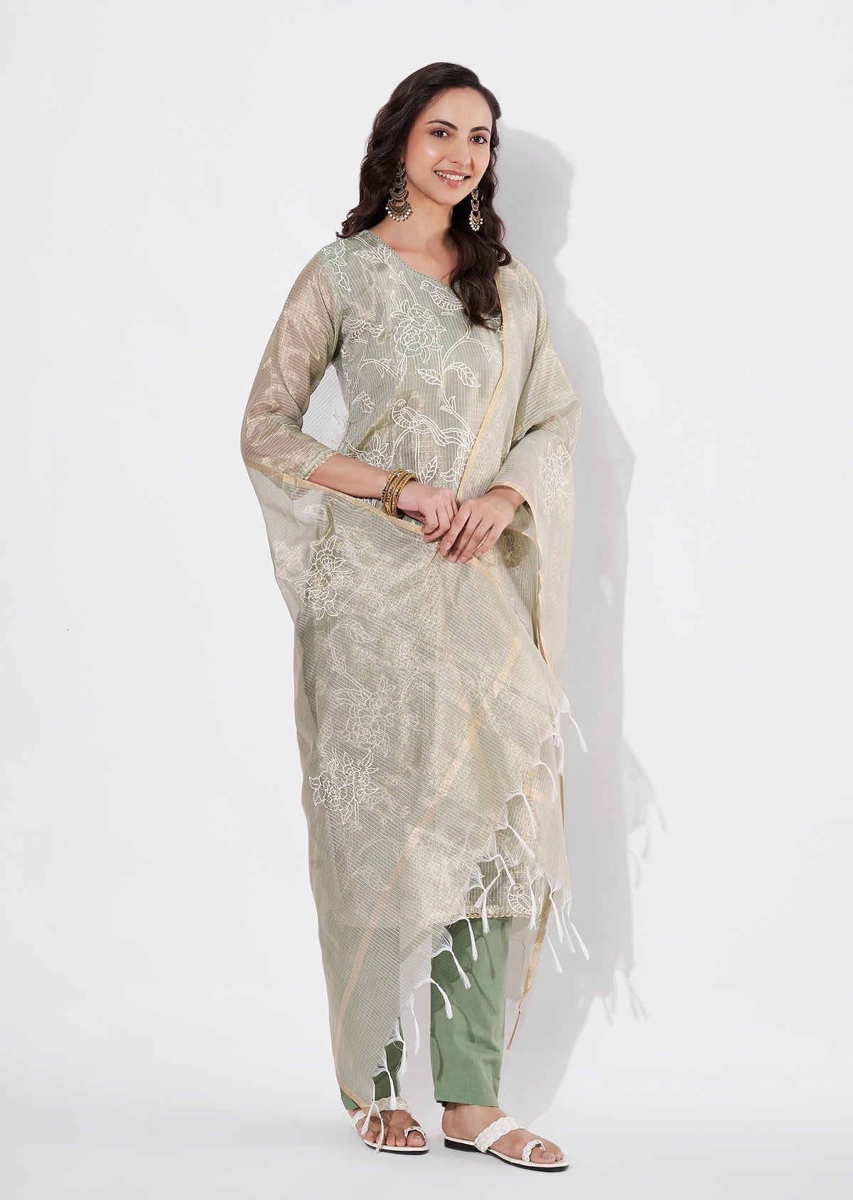 Dusty Green Kota Straight cut suit