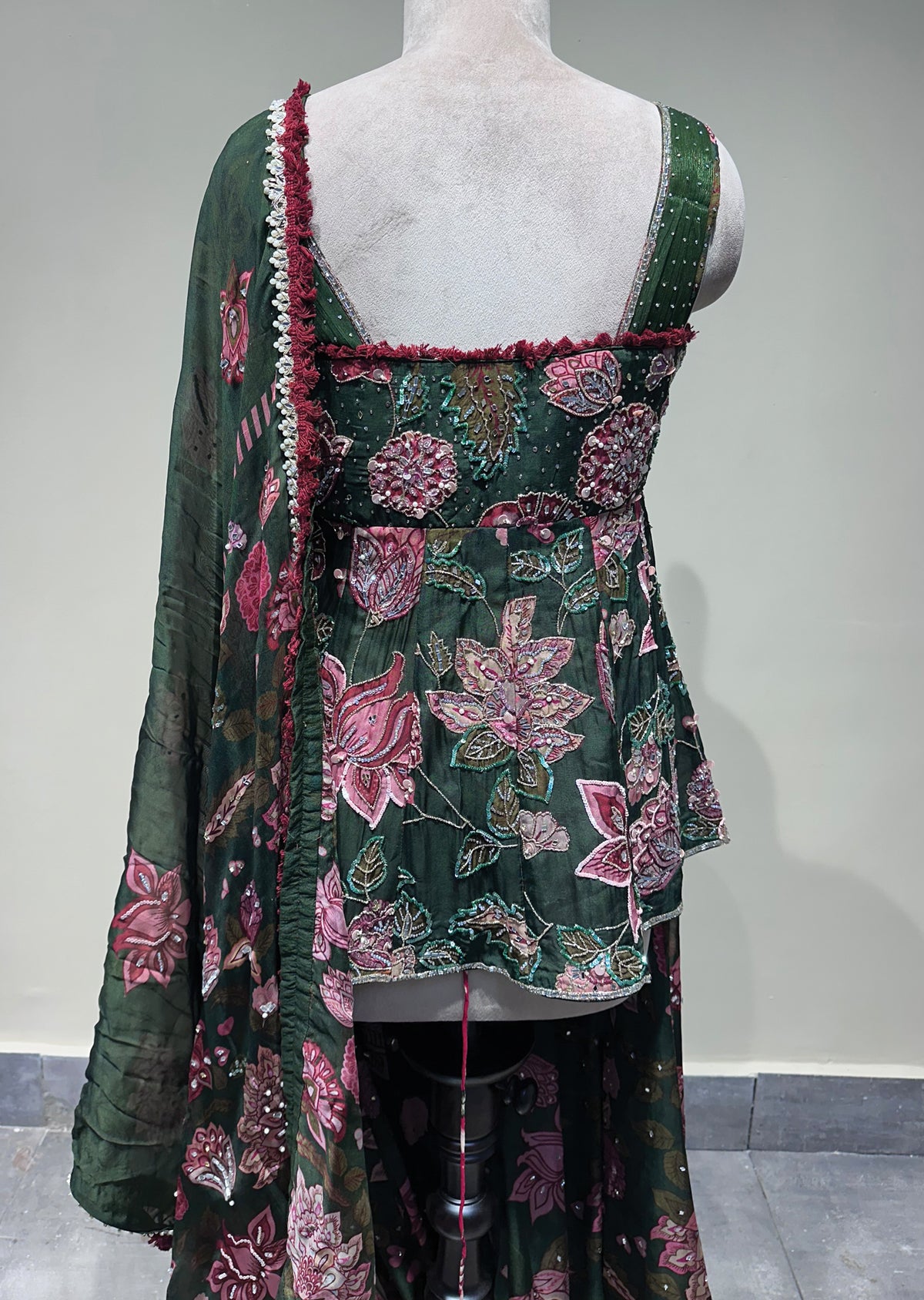 Mehndi Green Georgette Sharara Set