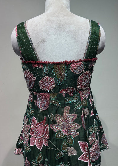 Mehndi Green Georgette Sharara Set