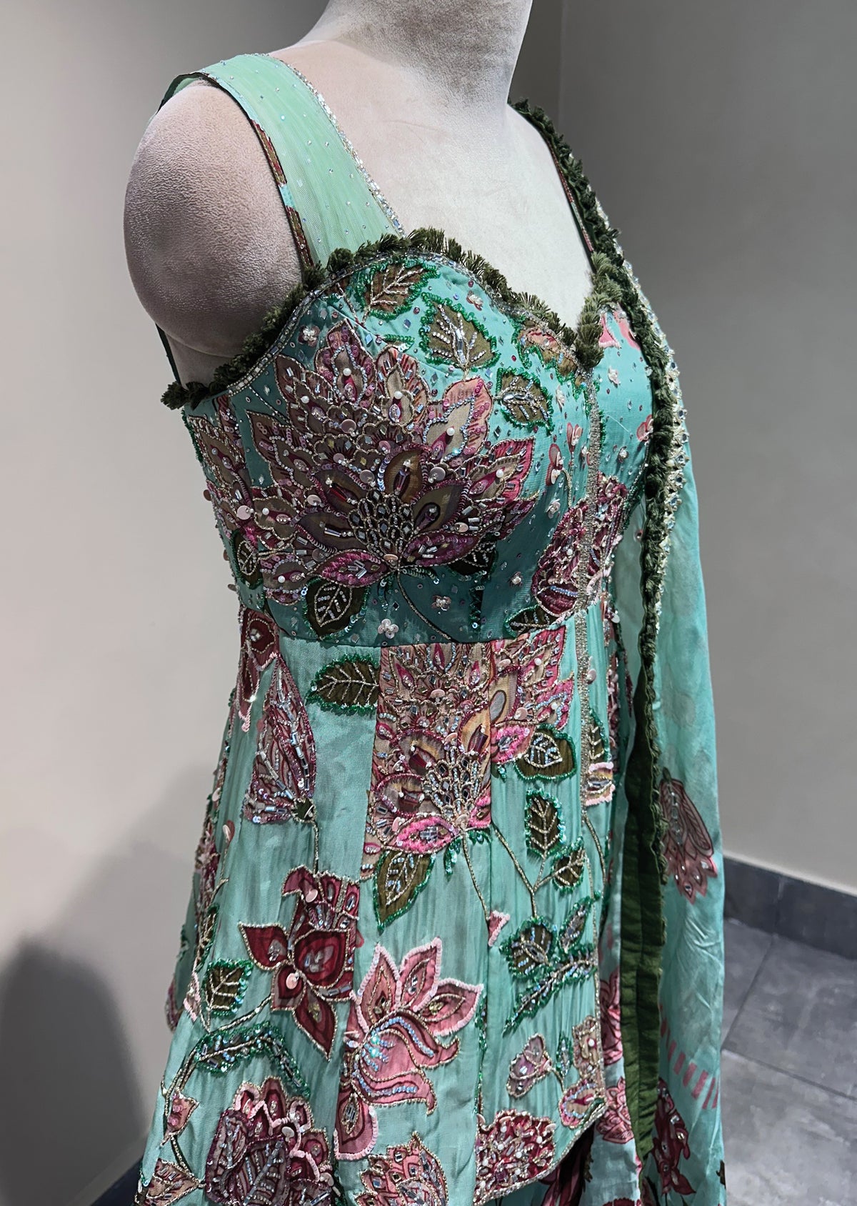 Light Green Georgette Sharara Set