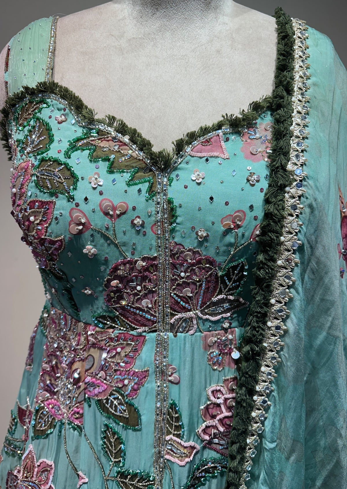 Light Green Georgette Sharara Set