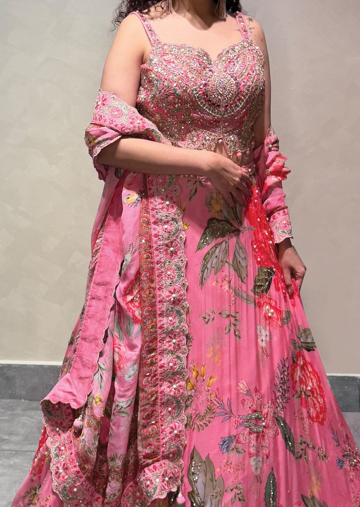 Light Pink Georgette Lehenga set