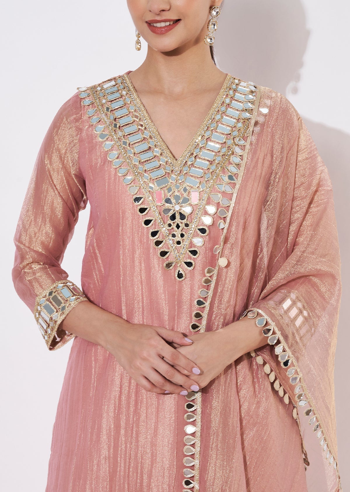 Peach Salsa Palazzo Set