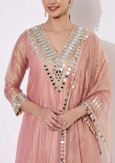 Peach Salsa Palazzo Set