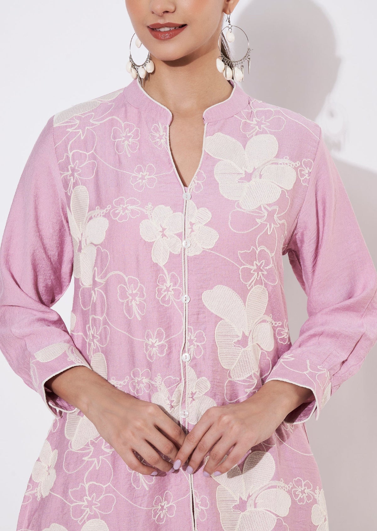 Pink Polynesian Shirt Set