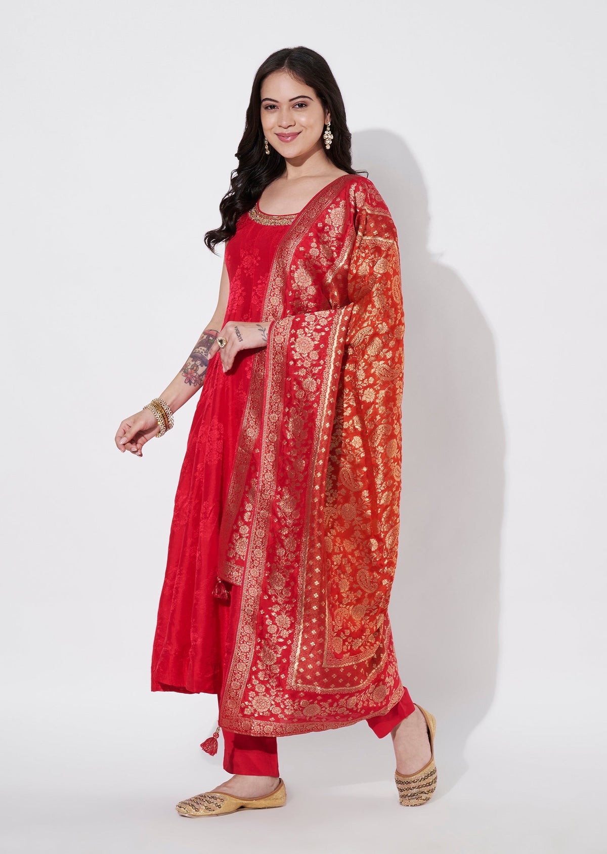 Pink Silk Anarkali Suit
