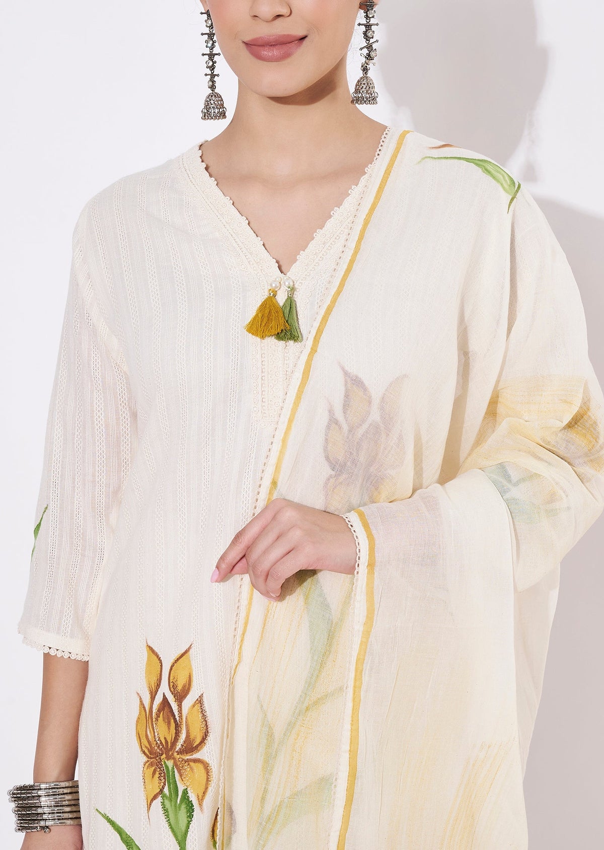 Mustard Cotton Straight cut suit