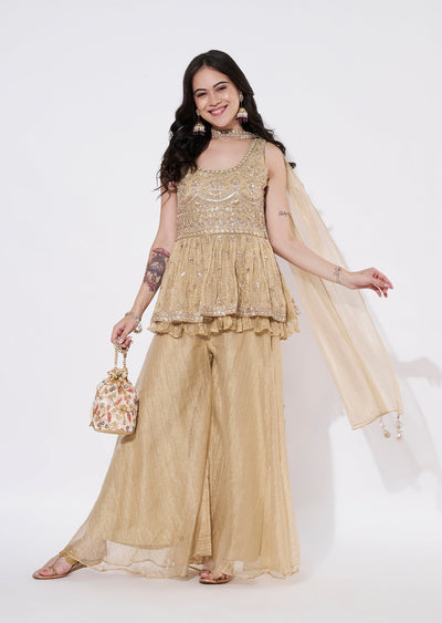 Beige Salsa Sharara Set