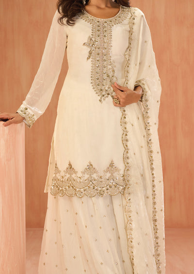Cream Sharara Set