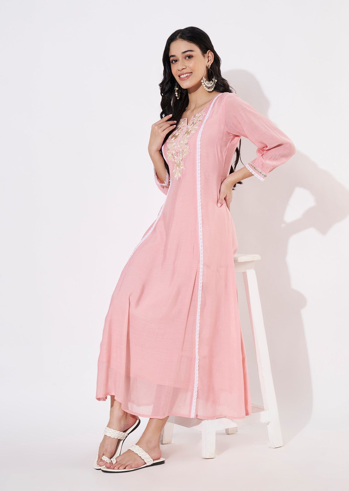 Coral Salsa Frock style kurti