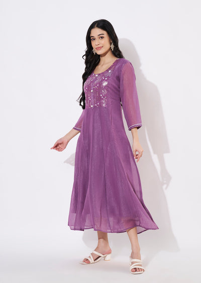 Purple Salsa Frock style kurti